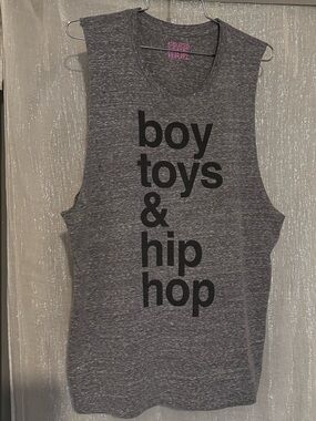 Married to the Mob Gray Graphic Muscle Tee - Boy Toys & Hip Hop